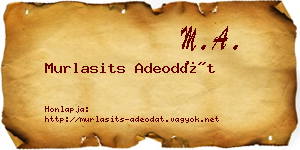 Murlasits Adeodát névjegykártya